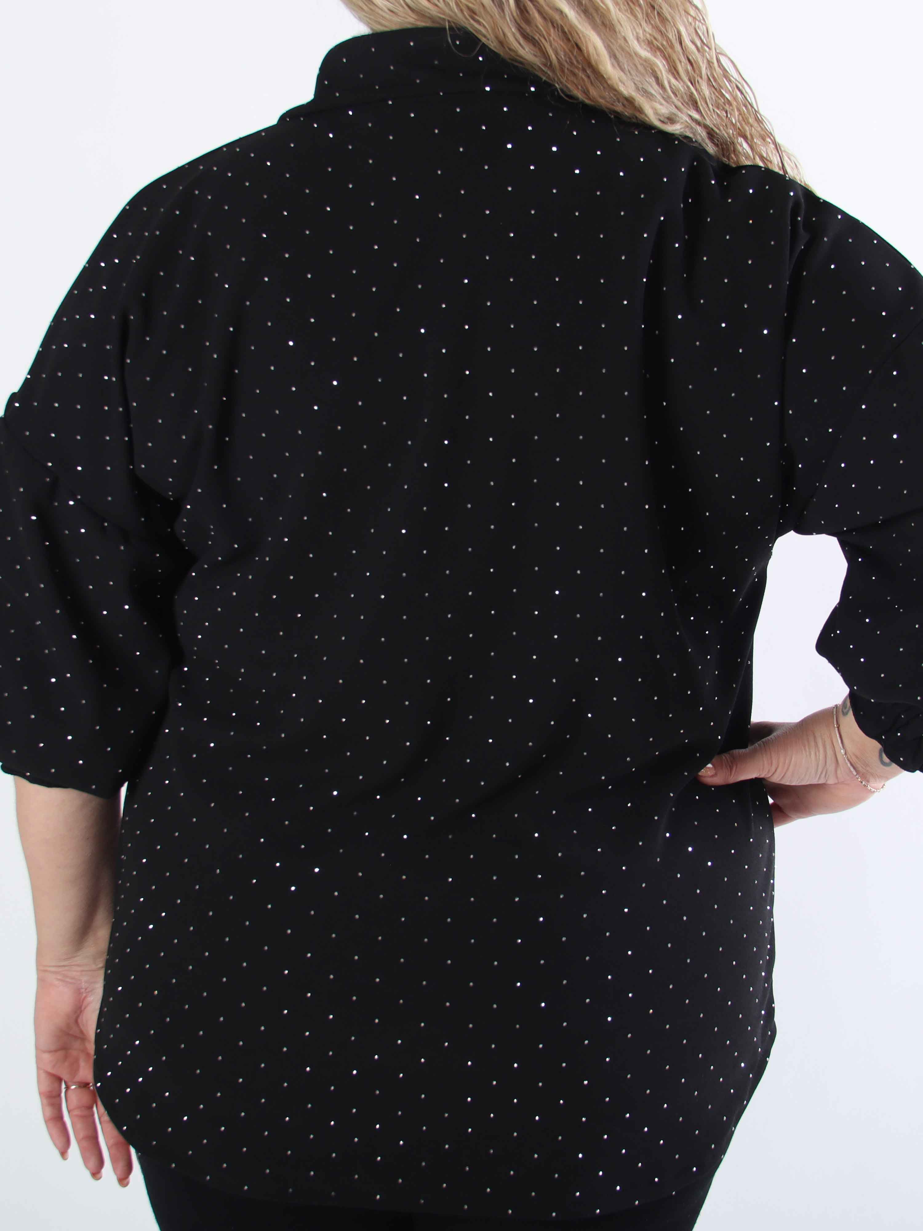 Aria - Plus size-tunika med resårkant och smockade ärmar